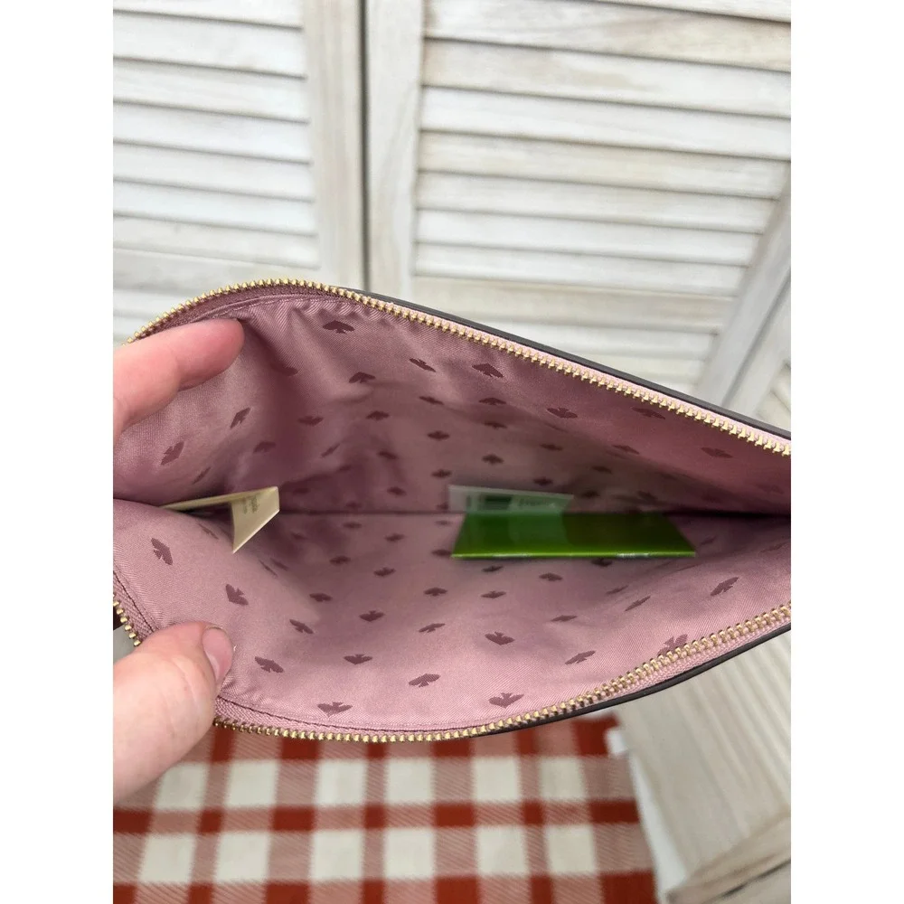 Kate Spade Little Len All The Buzz Butterfly Clutch Dusty Peony Pink Cottagecore